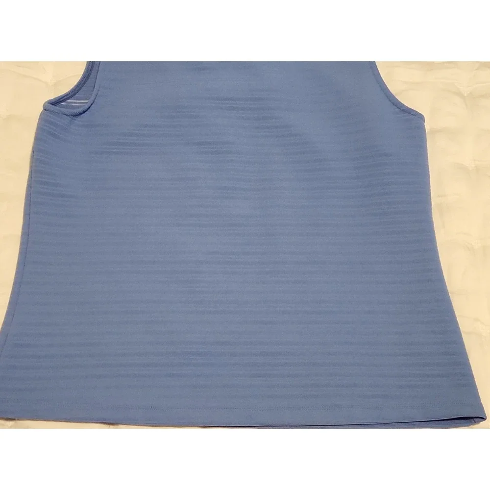 Michael Kors Chive Blue Lace Up Grommet Sleeveless Top Size M MSRP $98